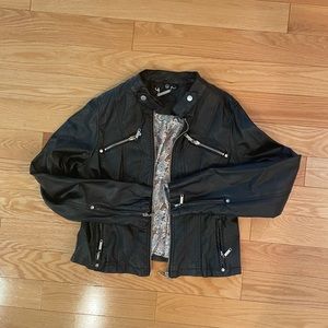 Black faux leather jacket